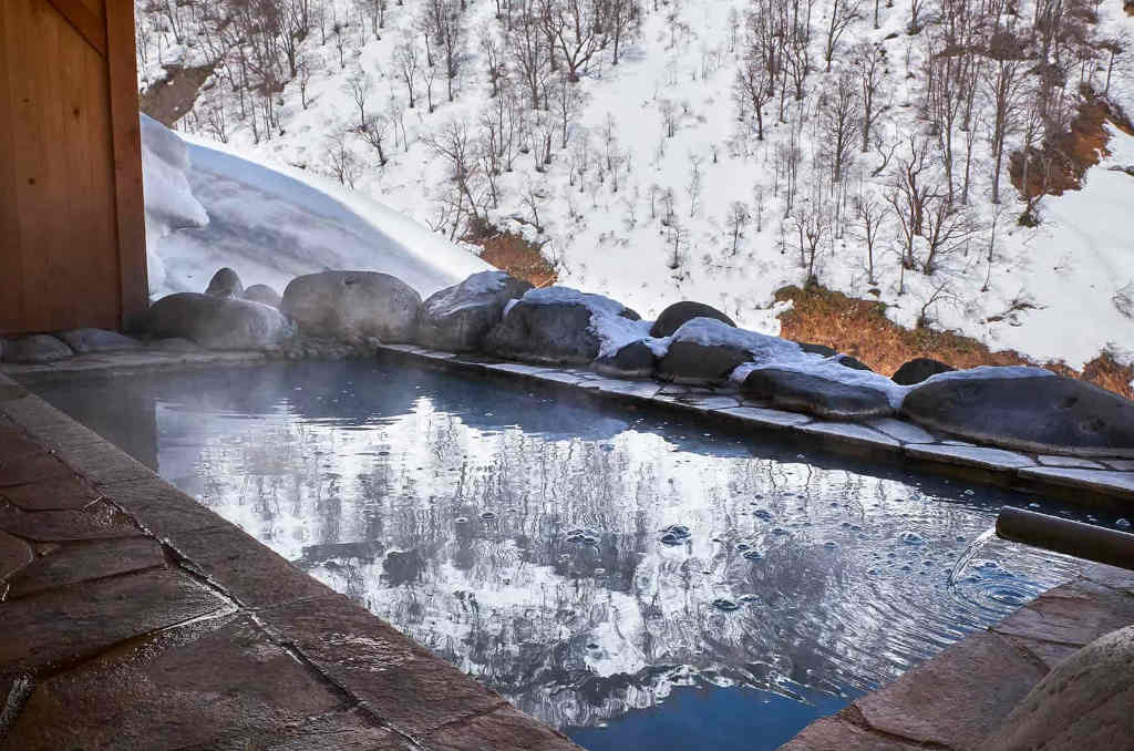 Hot waters at Myoko Onsen near Richie's at Myoko ski lodge